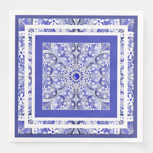 Keramik Lace Blue of Greece Serviette (Vorderseite)