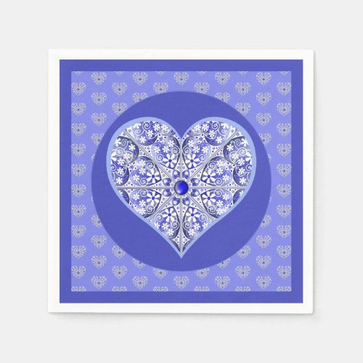 Keramik Lace Blue of Greece Serviette (Vorderseite)