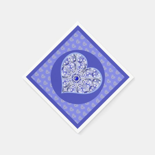 Keramik Lace Blue of Greece Serviette (Ecke)