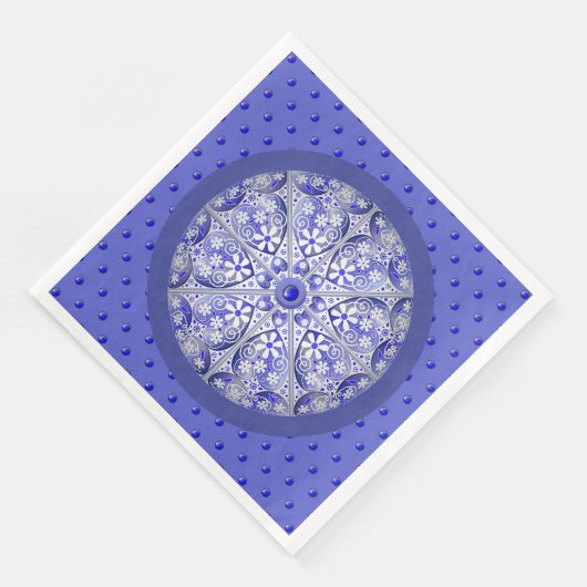 Keramik Lace Blue of Greece Serviette (Ecke)