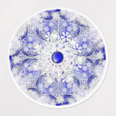 Keramik Lace Blue of Greece & Snowflake Etiketten (Design 1)