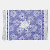 Keramik Lace Blue of Greece & Snowflake Geschirrtuch (Horizontal)