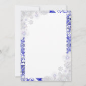 Keramik Lace Blue of Greece & Snowflake Karte (Rückseite)
