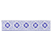 Keramik Lace Blue of Greece & Snowflake Kurzer Tischläufer (Horizontal)