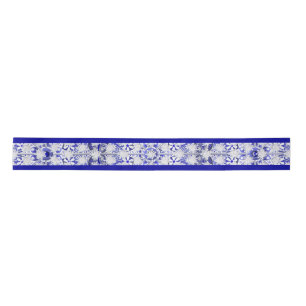 Keramik Lace Blue of Greece & Snowflake Satinband