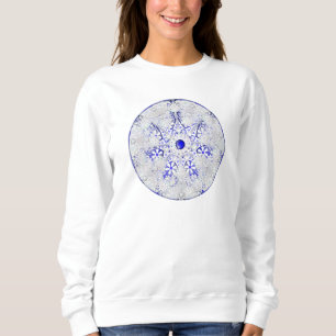 Keramik Lace Blue of Greece & Snowflake Sweatshirt