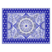Keramik Lace Blue of Greece & Snowflake Tischdecke (Vorderseite (Horizontal))