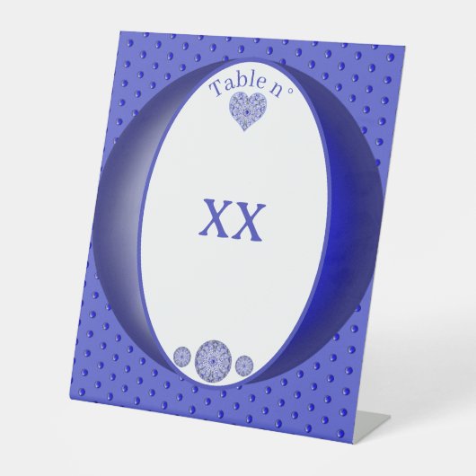 Keramik Lace Blue of Greece Sockelschild (Vorderseite)