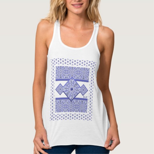 Keramik Lace Blue of Greece Tank Top (Vorderseite)