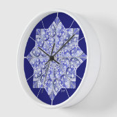 Keramik Lace Blue of Greece Uhr (Winkel)