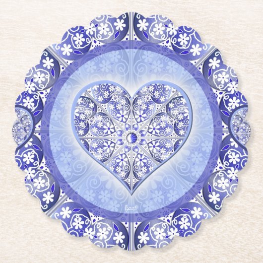 Keramik Lace Blue of Greece Untersetzer (Vorderseite)