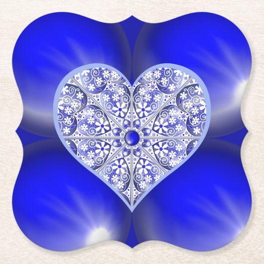 Keramik Lace Blue of Greece Untersetzer (Vorderseite)