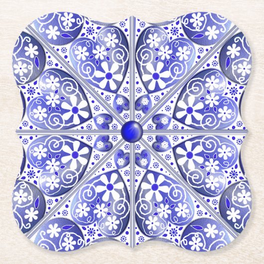 Keramik lace Blue of Greece Untersetzer (Vorderseite)
