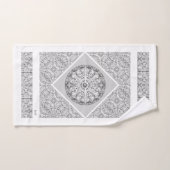 Keramik Lace Gray Badhandtuch Set (Handtuch)