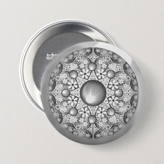 Keramik Lace Gray Button (Vorne & Hinten)