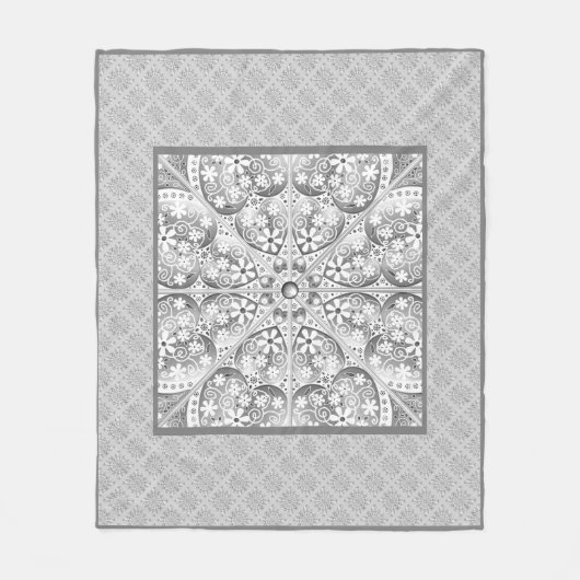 Keramik Lace Gray Fleecedecke (Vorderseite)
