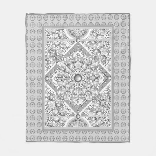 Keramik Lace Gray Fleecedecke (Vorderseite)