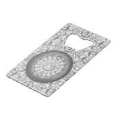 Keramik Lace Gray Geldbeutel Flaschenöffner (Vorderseite Schrägansicht)