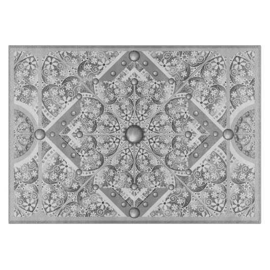 Keramik Lace Gray Schneidebrett (Vorderseite)