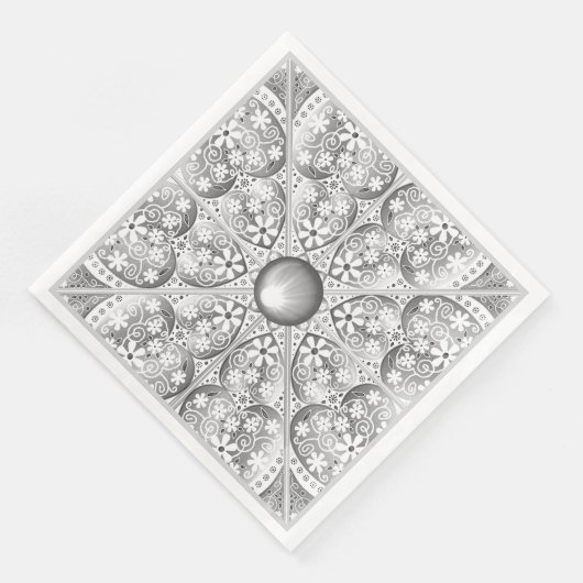 Keramik Lace Gray Serviette (Ecke)