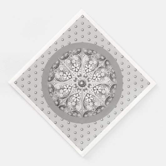 Keramik Lace Gray Serviette (Ecke)