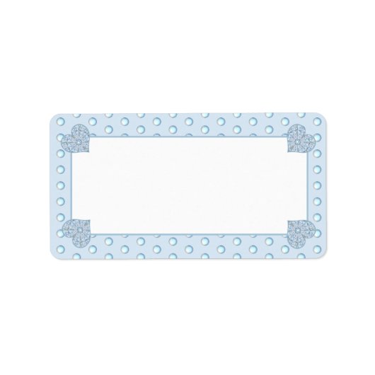 Keramik Lace Light Blue Adressaufkleber (Vorne)