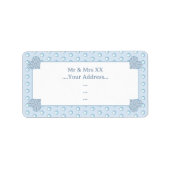 Keramik Lace Light Blue Adressaufkleber (Vorne)