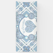 Keramik Lace Light Blue Banner (Vertikal)