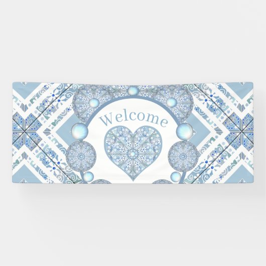 Keramik Lace Light Blue Banner (Horizontal)