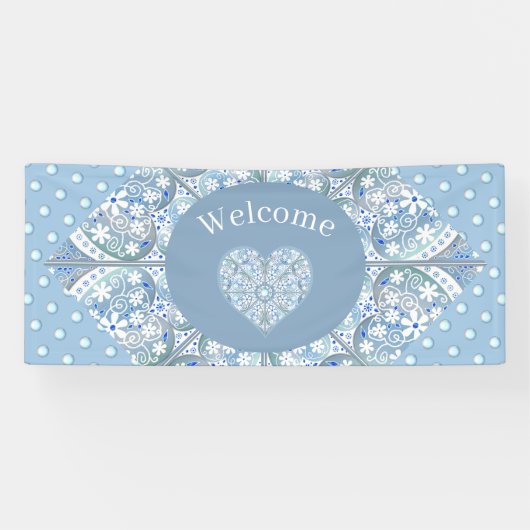 Keramik Lace Light Blue Banner (Horizontal)