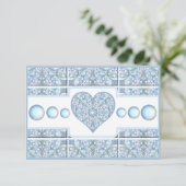 Keramik Lace Light Blue Begleitkarte (Stehend Vorderseite)