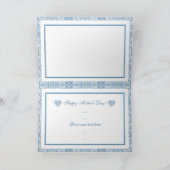 Keramik Lace Light Blue Dankeskarte (Innenseite)