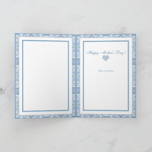 Keramik Lace Light Blue Dankeskarte (Innenseite)