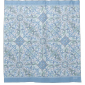 Keramik Lace Light Blue Duschvorhang (Vorderseite)