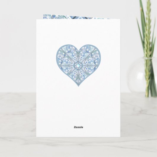 Keramik Lace Light Blue Einladung (Rückseite)