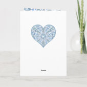 Keramik Lace Light Blue Einladung (Rückseite)