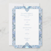 Keramik Lace Light Blue Einladung (Rückseite)