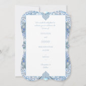 Keramik Lace Light Blue Einladung (Rückseite)