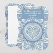 Keramik Lace Light Blue Einladung (Vorne/Hinten)