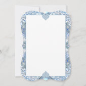 Keramik Lace Light Blue Einladung (Rückseite)