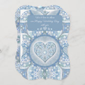 Keramik Lace Light Blue Einladung (Vorne/Hinten)