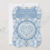 Keramik Lace Light Blue Einladung (Vorderseite)