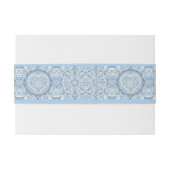 Keramik Lace Light Blue Einladungsbanderole (Rückseitenbeispiel)