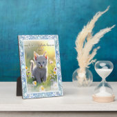 Keramik Lace Light Blue Fotoplatte (Seite)