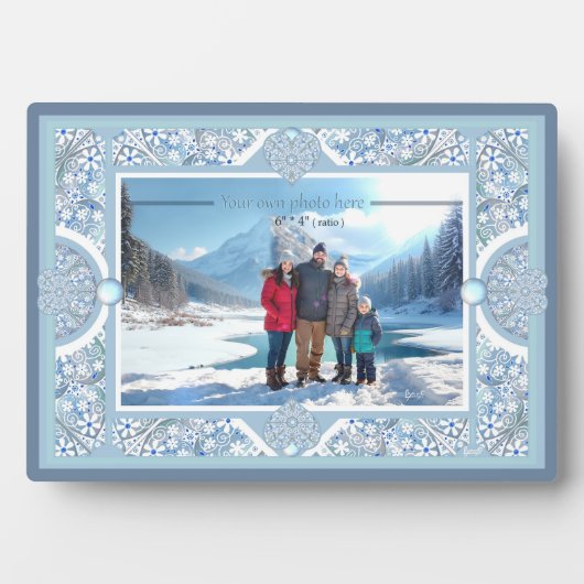 Keramik Lace Light Blue Fotoplatte (Vorderseite)