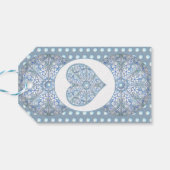 Keramik Lace Light Blue Geschenkanhänger (Rückseite Horizontal)