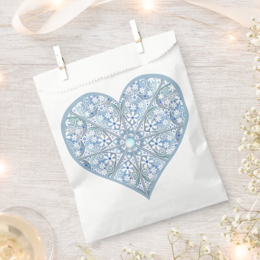 Keramik Lace Light Blue Geschenktütchen (Ausgeschnitten)