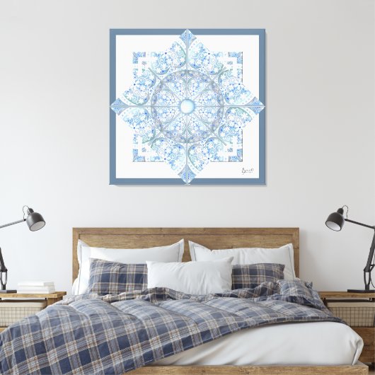 Keramik Lace Light Blue Leinwanddruck (Insitu (Schlafzimmer))