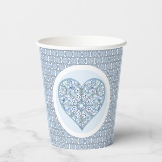 Keramik Lace Light Blue Pappbecher (Rückseite)