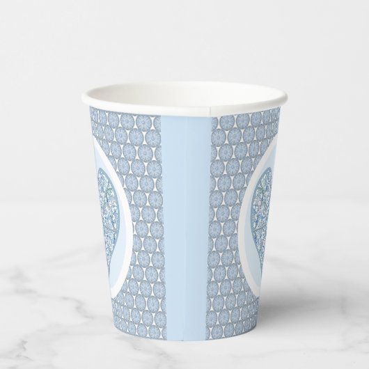 Keramik Lace Light Blue Pappbecher (Rechts)